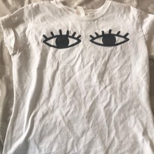 Eye lash t shirt.